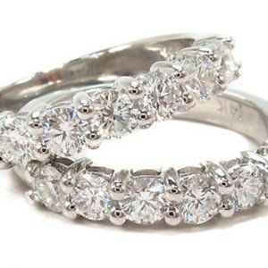 14K Gold 1.30 ct Eternity Diamond Ring Set
